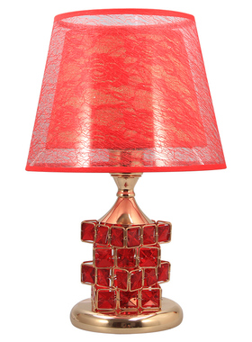 结婚台灯婚房床头灯卧室新婚长明命灯喜庆红色新娘陪嫁灯一对礼物