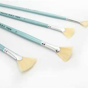 勾线笔 马蒂斯猪鬃扇形笔油画笔水彩美术画笔水粉扇形笔套装 包邮