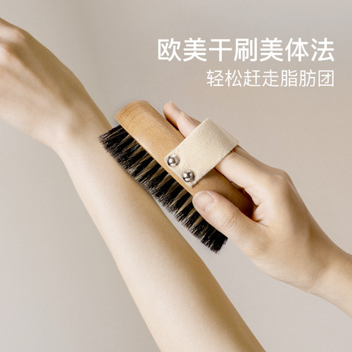 身体刷干刷猪鬃毛沐浴洗澡刷子去角质按摩搓背刷磨砂膏搓澡刷子