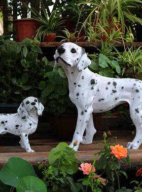 仿真点狗摆件物狗大麦犬模型家居1544-154庭院斑花园落地看门狗摆