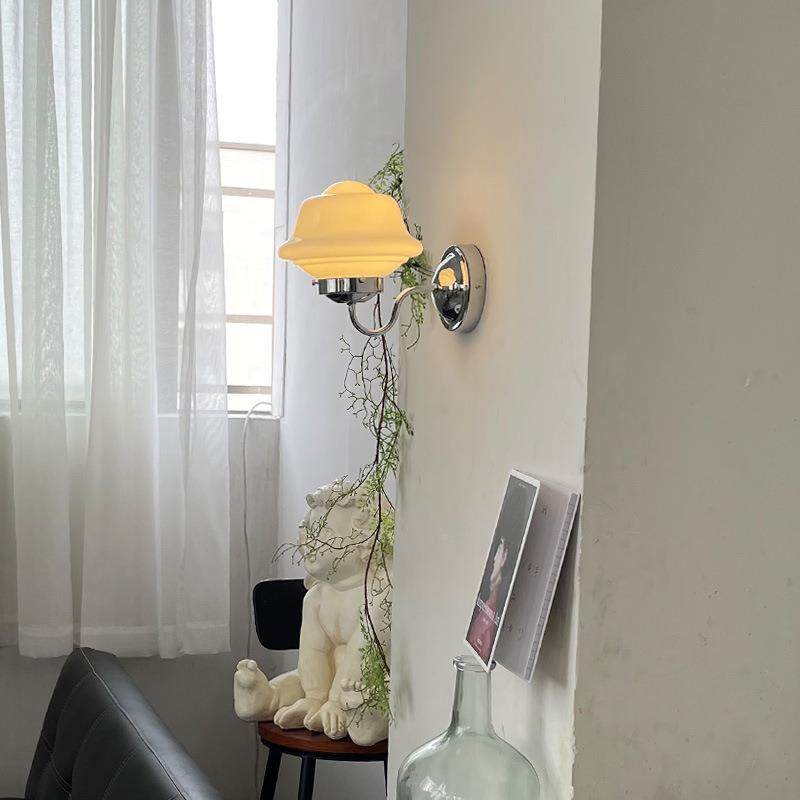 式复488古床头壁灯艺术玻璃中古风工风客电美视墙过道走厅廊业灯