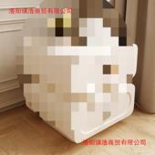 轻全实木头柜简约床现代奶奢油风儿童123123卧室新款 床边柜收纳柜