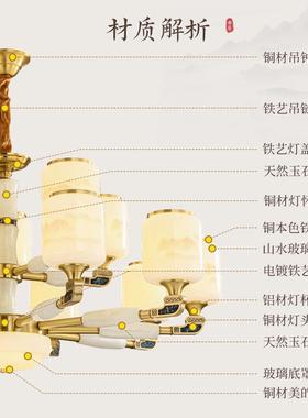 新中式式17171楼大吊灯高端大气中国风山水复画客厅东主灯广古镇