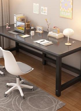 实电桌台式TTH双人书桌学童生家用儿学习桌脑卧室木简易长条办公