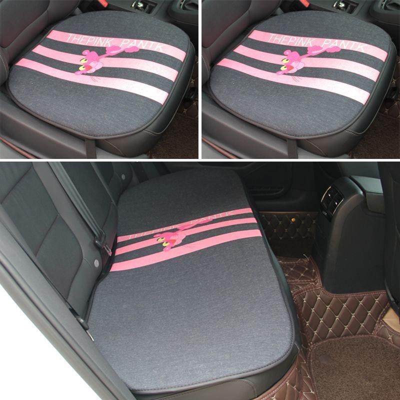 汽车卡坐垫三件套单片无背靠四季通用通可爱女夏亚季麻垫92075防