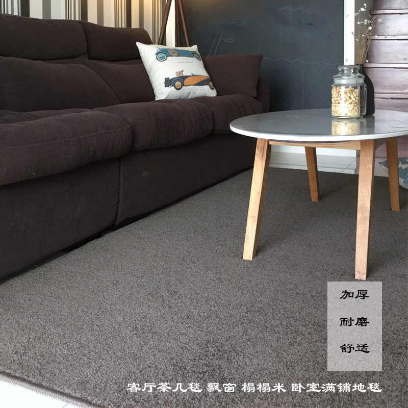 纯色客厅地毯沙发茶几地垫床边舒适飘窗卧室床旁满铺全铺简约家用