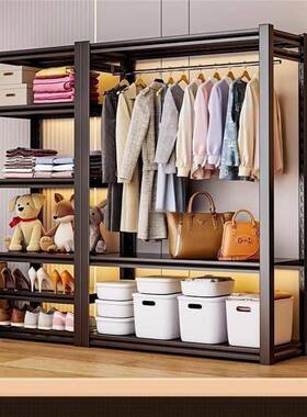 开放式衣衣艺柜衣帽间卧GJM室易衣厨服装货架家用置简物架架落地