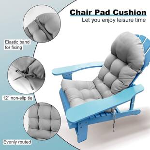 户外坐HZWK005垫高色度椅子垫式美防水款纯色牢靠背一体绑带款靠