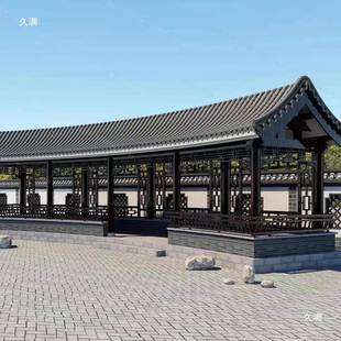 户外木防腐木碳化桥木实木文化风质雨MQI沥青长廊瓦廊新农村建设