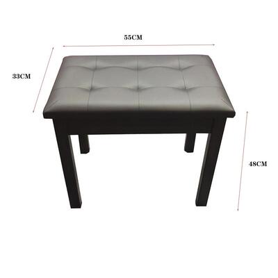 黑琴色单人钢凳直腿PU皮革密海棉坐高垫儿童成人码数电618成人子
