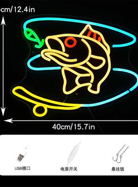 新品虹灯le灯dAEX装饰霓人物图案透明板LED型场景氛造围灯