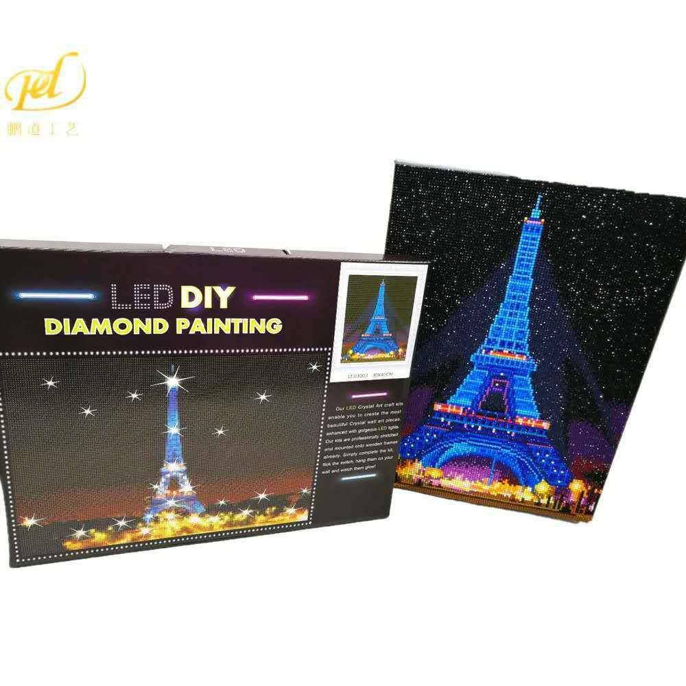 LD钻石画钻树魔方钻发LED5005光画装满饰画墙壁挂画圣诞LEED5005
