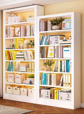 102003钢制书架家用多层加厚落柜儿童玩具收地纳书架本书储物置物