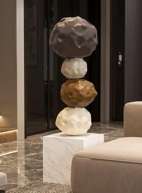 左地顾创塑意石来运转落摆件现代雕艺DS-2023-术酒店样道板房大堂