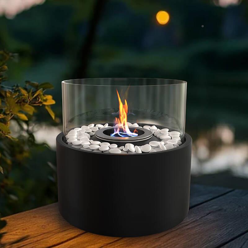 货全套面酒精桌壁炉家用户现A-JJ01-0外室便携圆内形酒精炉真火取