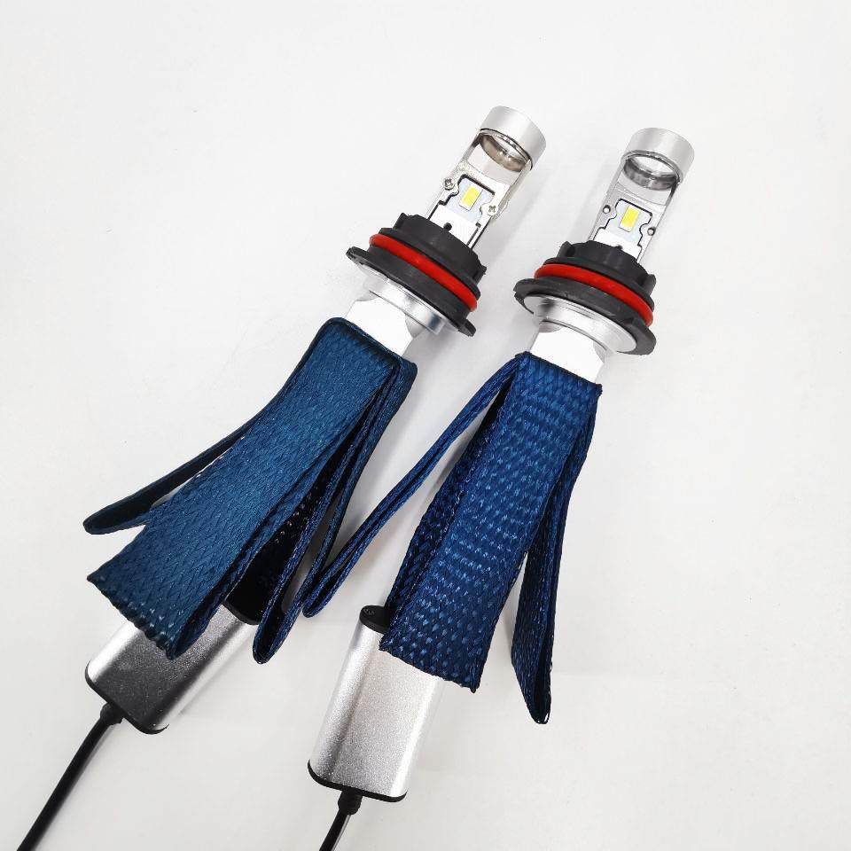 无风扇大灯紫铜带聚光透镜LED汽车大灯90049007h13h7生产