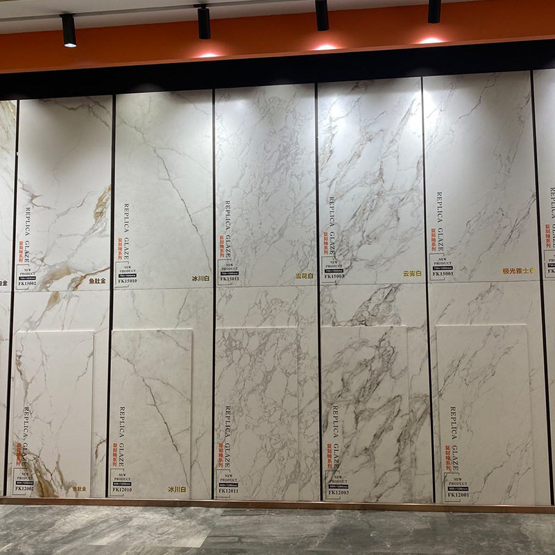 超白胚复刻釉精雕瓷砖750x1500酒店别墅地板砖客厅墙砖防滑地砖