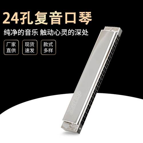 Easttop东方鼎新款24孔复音口琴学习类T2403外贸选品
