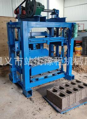 小型自动空心制砖机水泥面包六角护坡砖机砌块砖机brickmachine