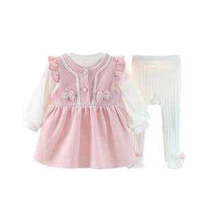 女童装春装女宝宝洋气公主裙三件套装0-4岁3婴儿春秋天小女孩衣服