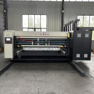 3500X480自动进纸双色水墨印刷+开槽+圆模+堆码机 经济型纸箱机械