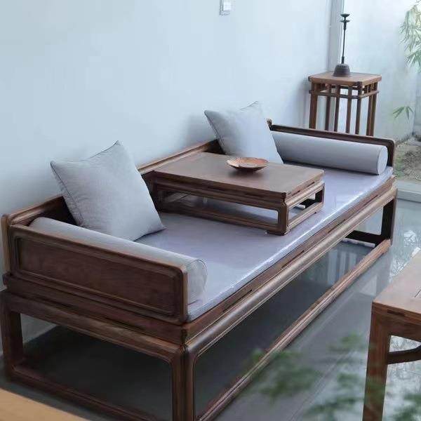 新中式北美黑胡桃木罗汉床小户型简约客厅沙发茶室书房家具,农用物资,其他肥料,淘宝优惠券,粉丝福利购,淘宝优惠卷