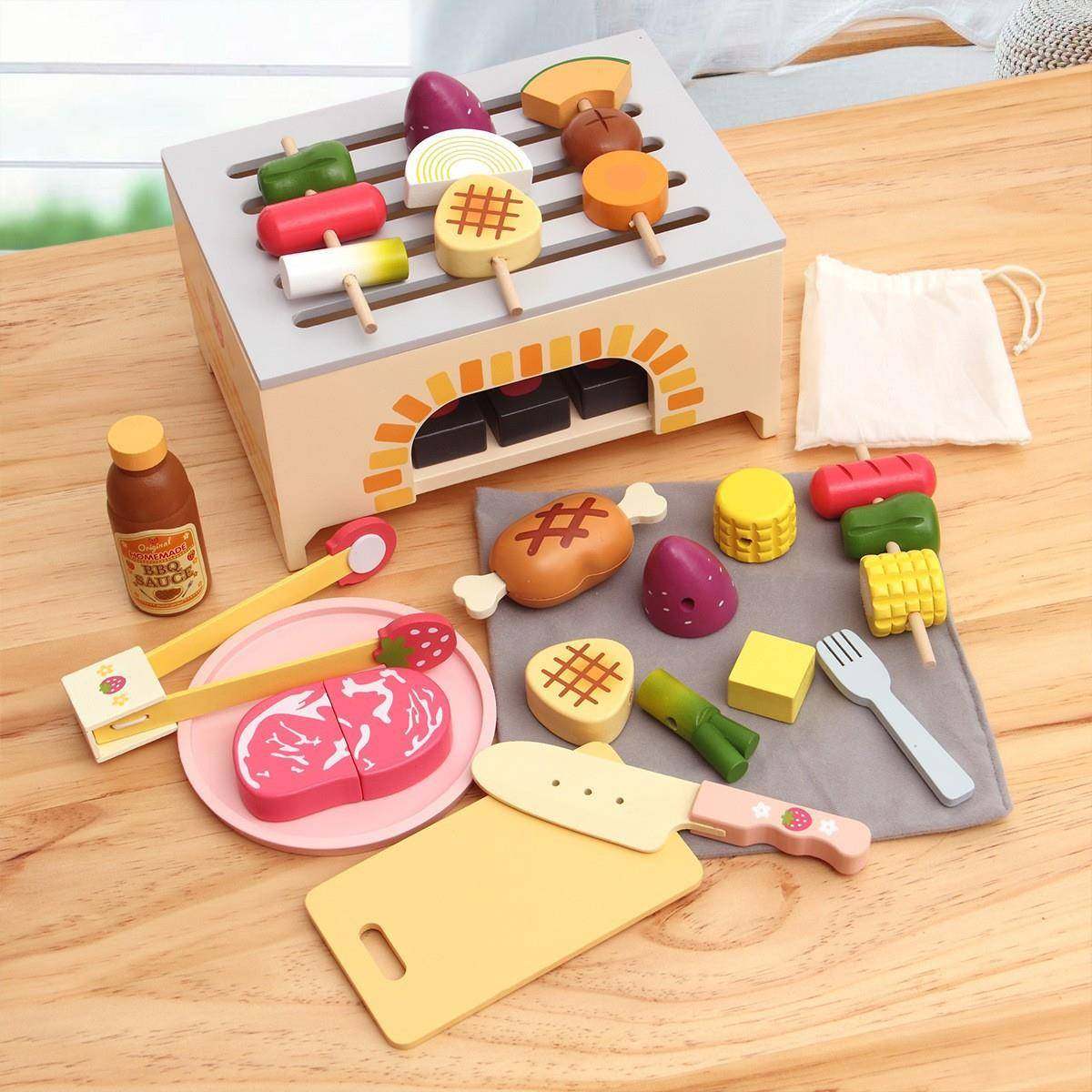 烧烤架仿真厨具木质过家家益智女孩儿童玩具套装做饭迷你厨房,机械设备,其他机械设备,淘宝优惠券,粉丝福利购,淘宝优惠卷