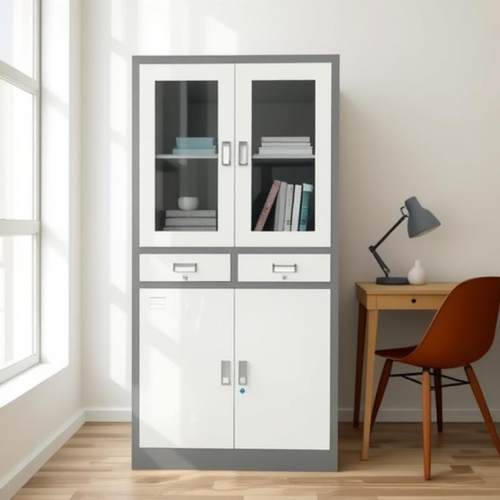 文件柜铁皮储物柜带抽屉财务凭证柜钢制文件资料合同分层档案柜