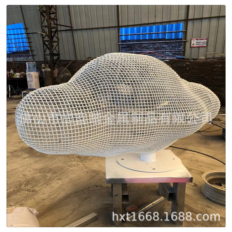 304不锈钢云朵造型雕塑景观可发光云朵不锈钢抽象雕塑异型金属