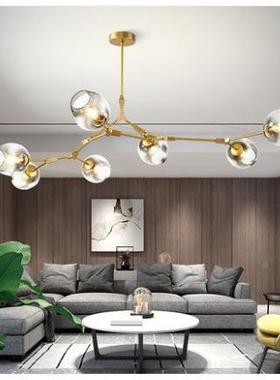 后现代简分子21923厅吊灯北术欧树枝玻璃泡泡球魔豆个性艺约客厅
