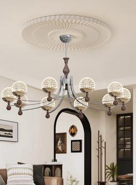 法式高复14362古客厅吊灯中古风美餐厅灯式复实木级感古主卧室书