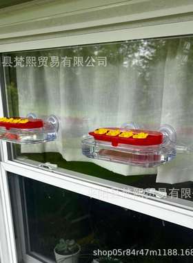 窗户蜂鸟喂食器 Window Hummingbird Feeders 新款吸盘蜂鸟喂水器