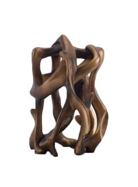 轻奢异型树根雕塑家居饰品摆件样板房建筑艺术摆设书房书柜书桌面