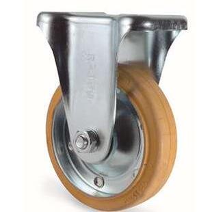 RD6寸黄色铁芯防静电橡胶固定轮怡合达脚轮 D150 CTA01