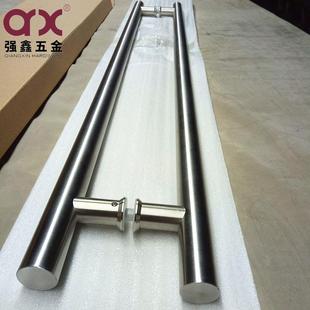 经典 双开大门拉手 简约大玻璃门把手不锈钢空心圆管拉手H型对装