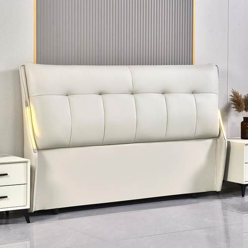 钟邑床头2025软包靠背单买新款轻奢简约现代实木落地背板