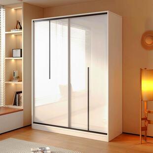 衣柜家用卧室推拉门出租房用柜子实木主卧新款2025小户型衣橱