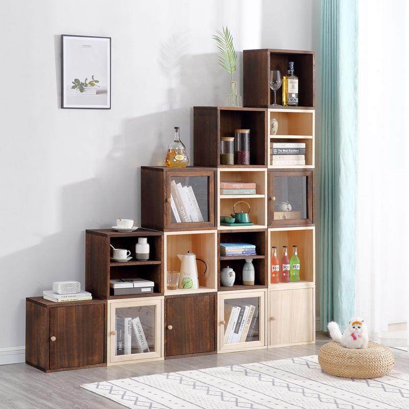 实木自由组合格子柜玻璃收纳储物柜落地简易小柜子单个书柜带,农用物资,其他肥料,淘宝优惠券,粉丝福利购,淘宝优惠卷