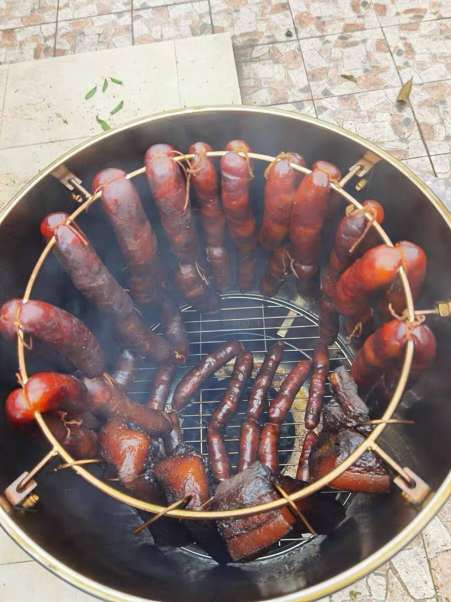 豆腐干烟熏炉马肉农家熏肉桶烟熏腊肠家用烘烤桶吊炉大铁桶桶子