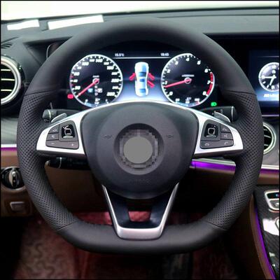 方向盘套适用奔驰C260E300LC200L级专用真皮手缝方向盘把套