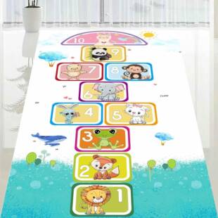 整张粘贴跳房子幼儿园地贴纸数字儿童跳格子校园地面游戏课间活动