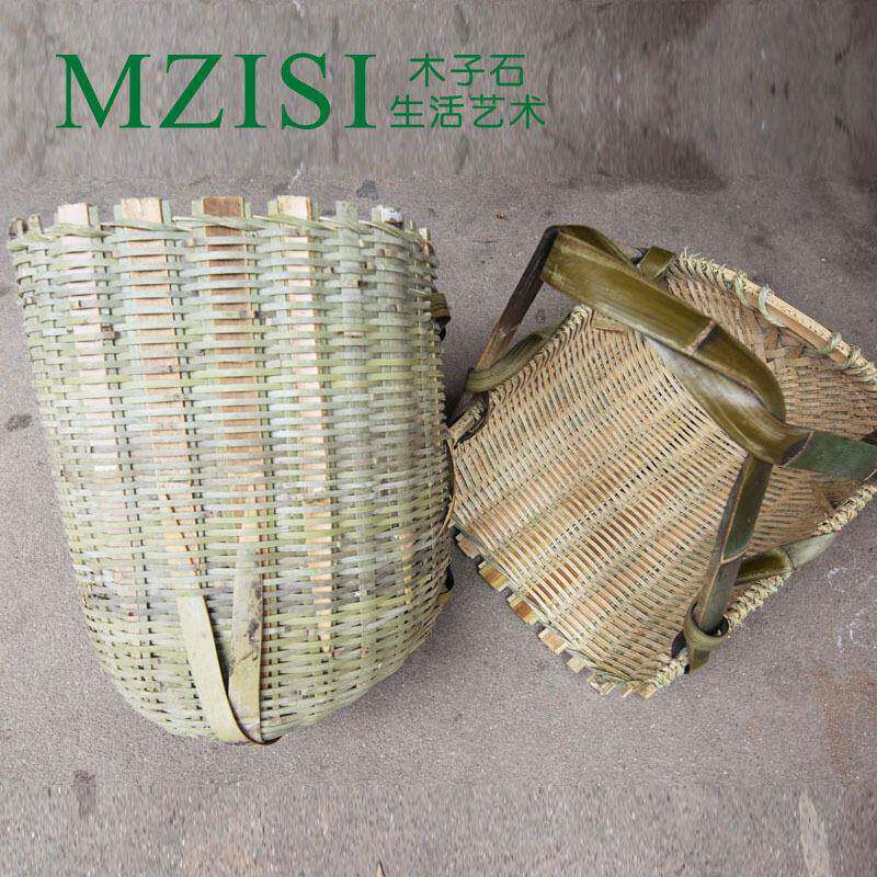 BTV4竹粪箕竹编织簸箕漏筛竹篮挑东西竹制品工地挑泥土挑砖挑沙挑