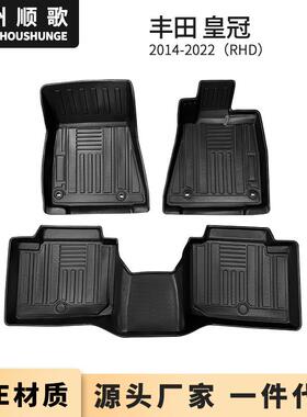 TPE脚垫适用于ToyotaCrown2014-2022右舵汽车脚垫防水耐磨地垫