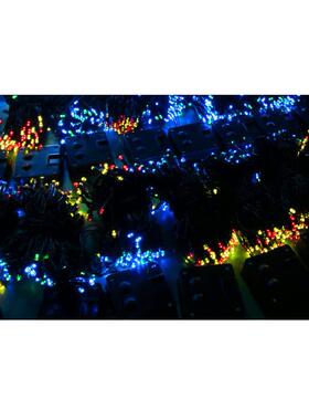 外贸爆款太阳能200LED双路灯串节日灯花园装饰灯圣诞装饰