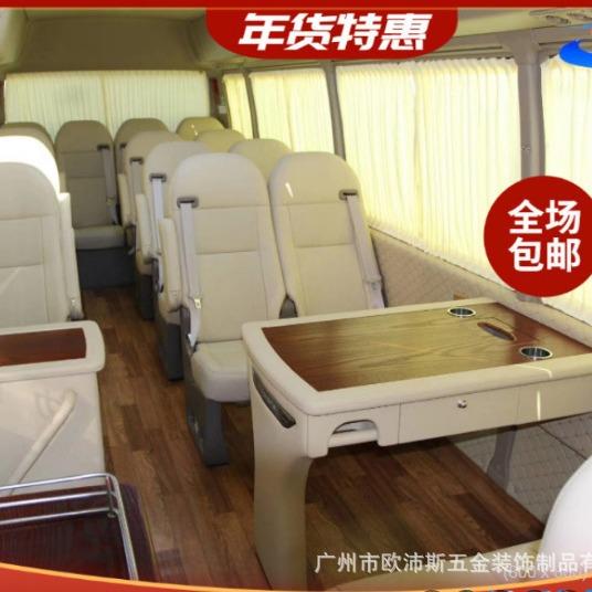 考斯特豪华高档汽车窗帘房车窗帘遮光防紧外线车载轨道滑珠