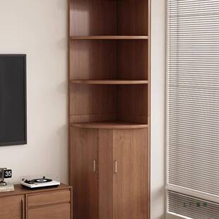 角柜墙角三角轻奢高级感中古风拐角卧室置物架客厅转角靠墙收纳柜