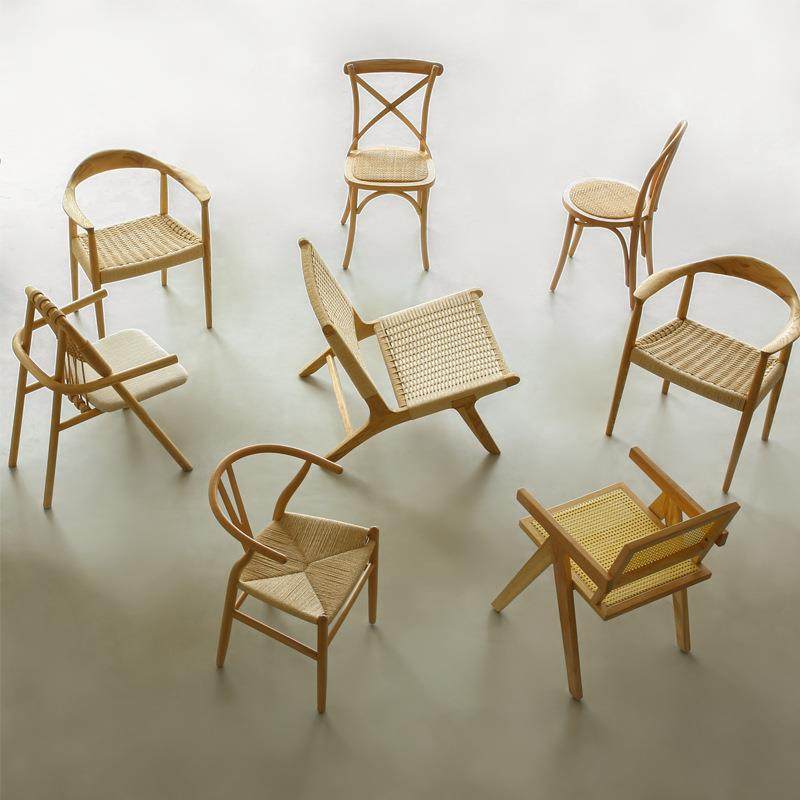 北欧简约白蜡木实木餐椅日式原木创意藤编绳编靠背休闲椅沙发椅,节庆用品/礼品,新娘配件,淘宝优惠券,粉丝福利购,淘宝优惠卷