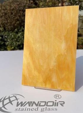 门窗装饰玻璃灯具玻璃橘黄色教堂彩色玻璃