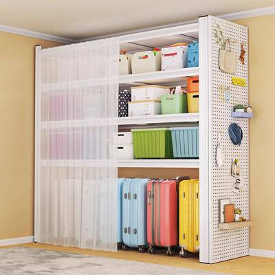 带防尘家用置物架多帘储物架收阳台纳ZWJ-XKS-架货架储层藏间一体