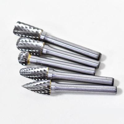 6x1mm0硬质金钨钢磨头旋锉铣刀木工打磨头合根雕刻6x10/6x1转刀